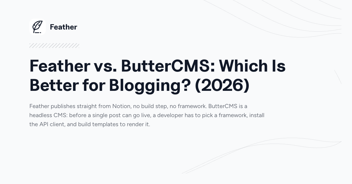 Feather vs. ButterCMS