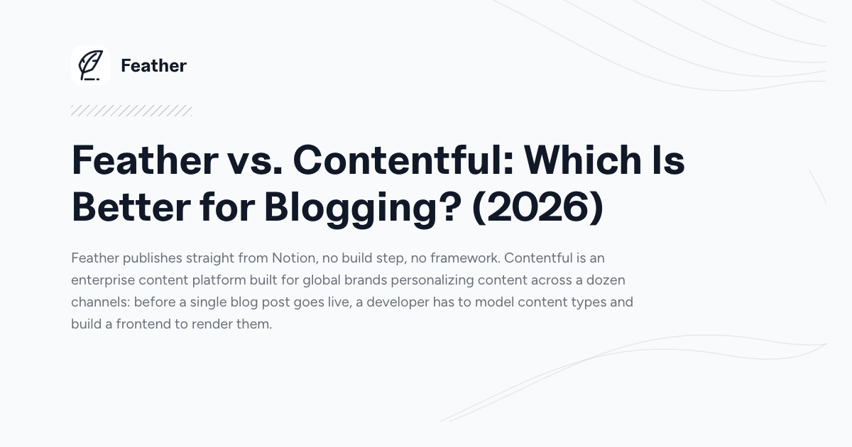 Feather vs. Contentful