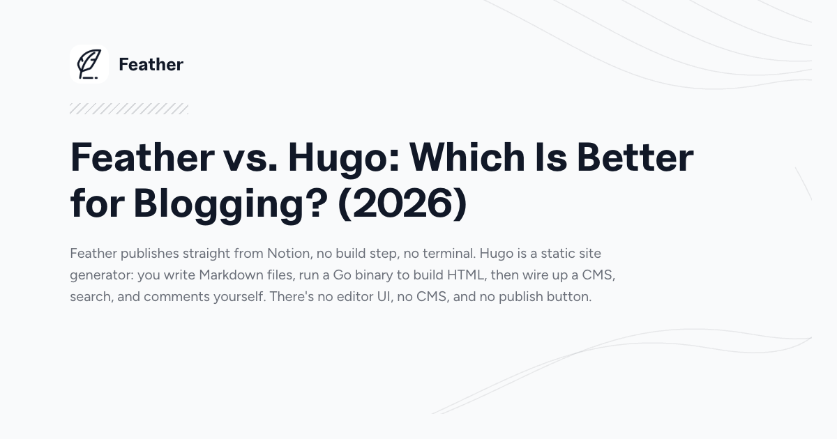 Feather vs. Hugo