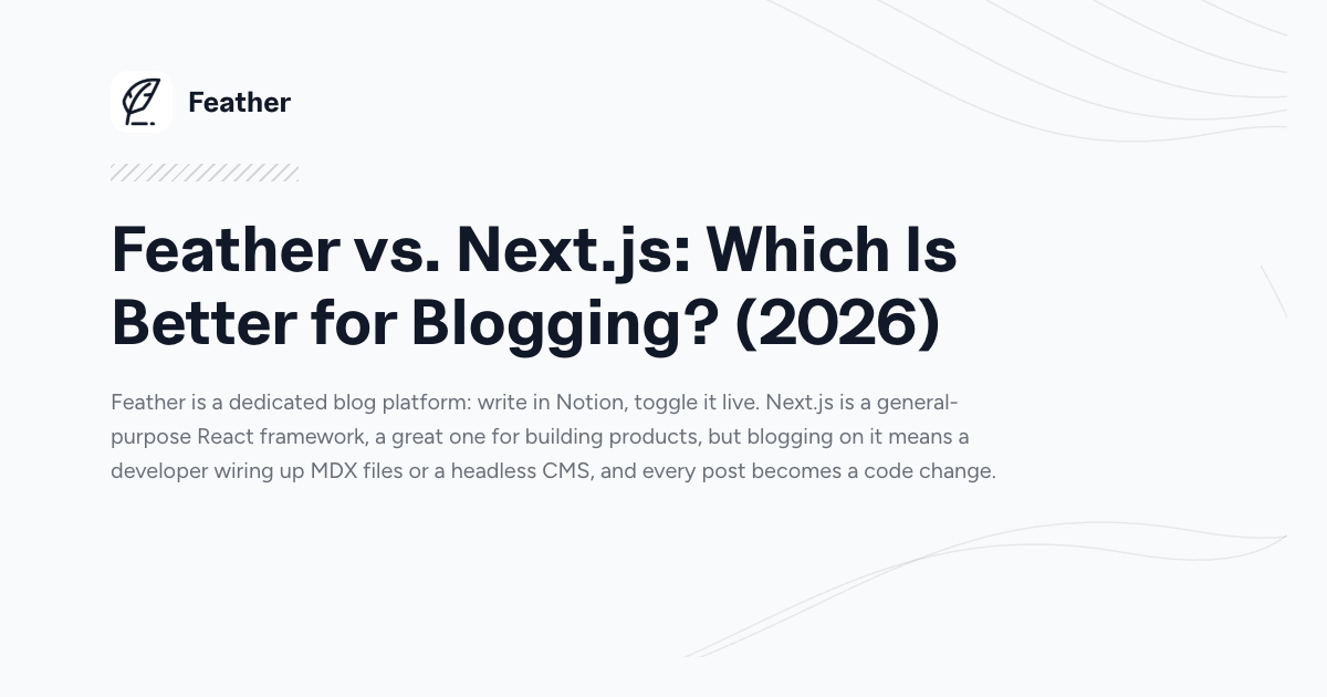 Feather vs. Next.js