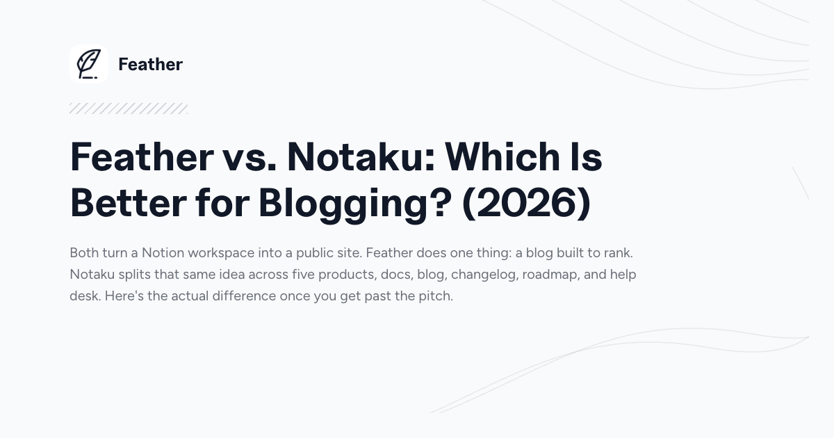 Feather vs. Notaku