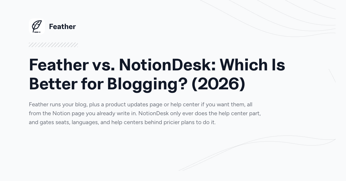 Feather vs. NotionDesk