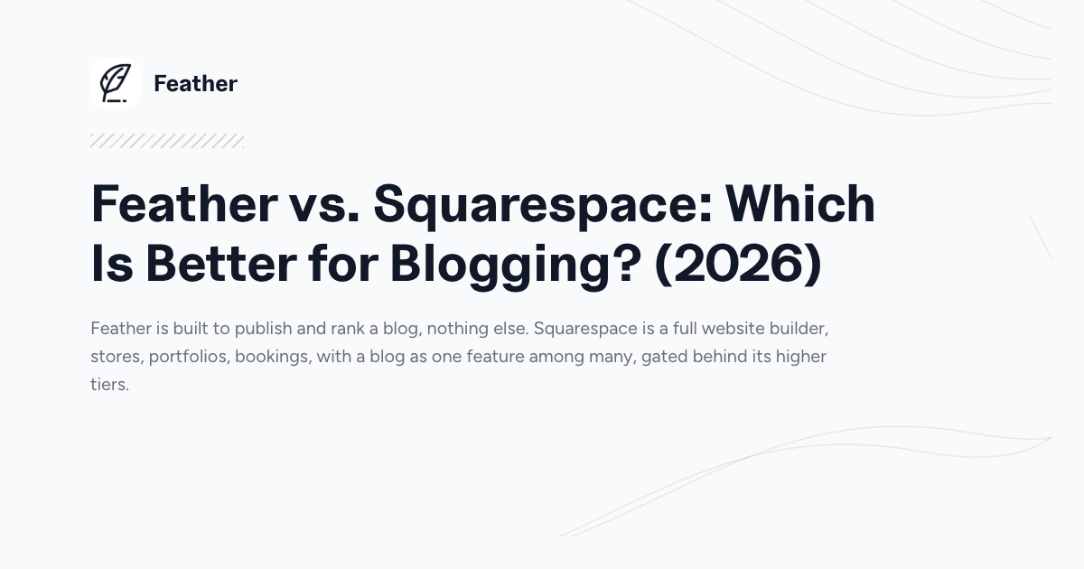 Feather vs. Squarespace