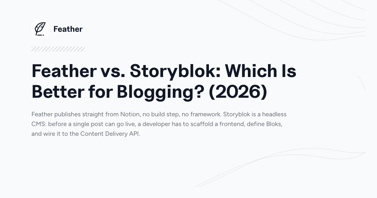 Feather vs. Storyblok
