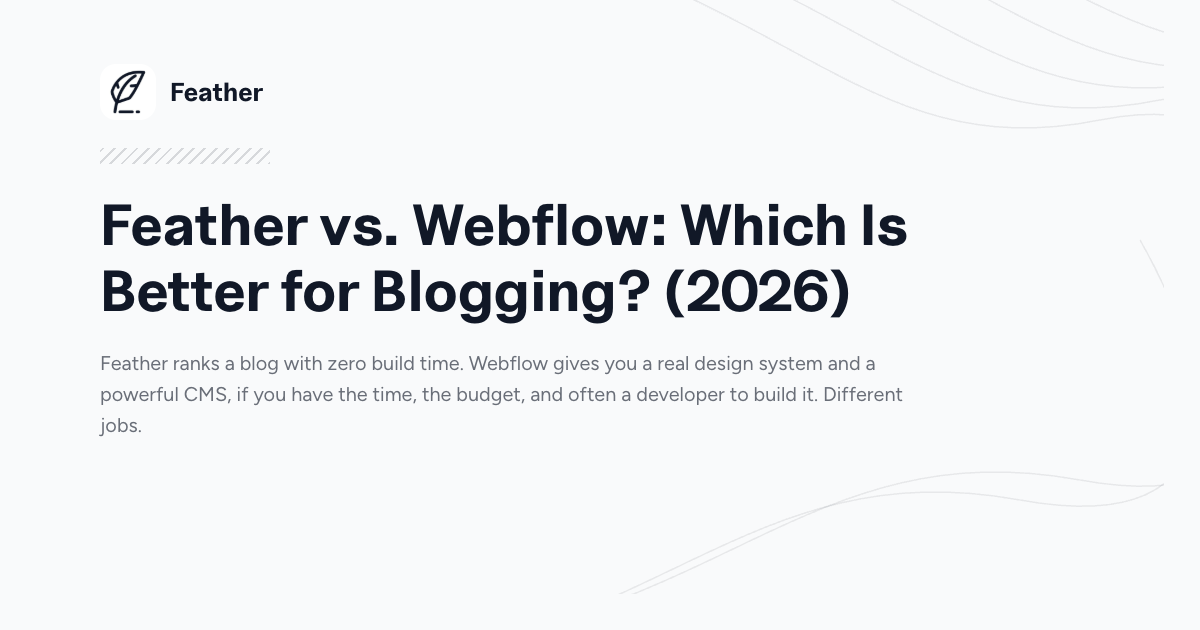Feather vs. Webflow